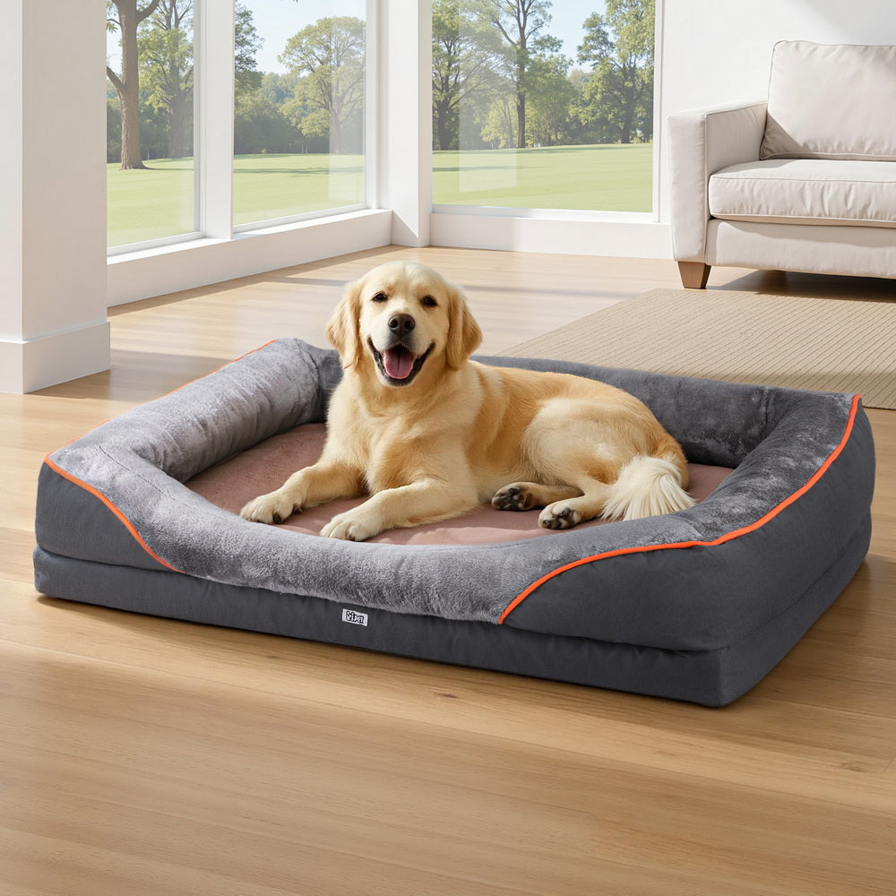 i.Pet Orthopedic Dog Bed, XL 120 cm, Grey