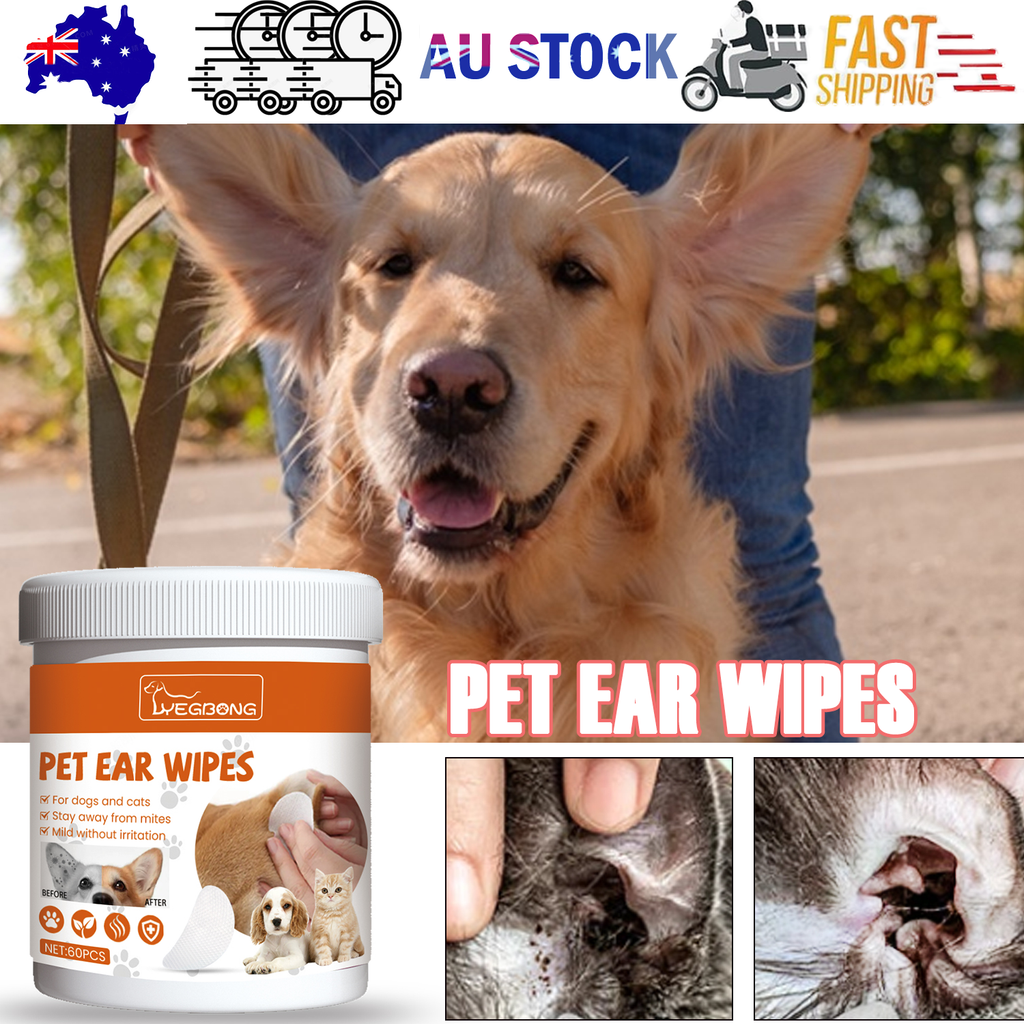 Yegbong Pet Ear Cleaning Wipes, 60 Pack