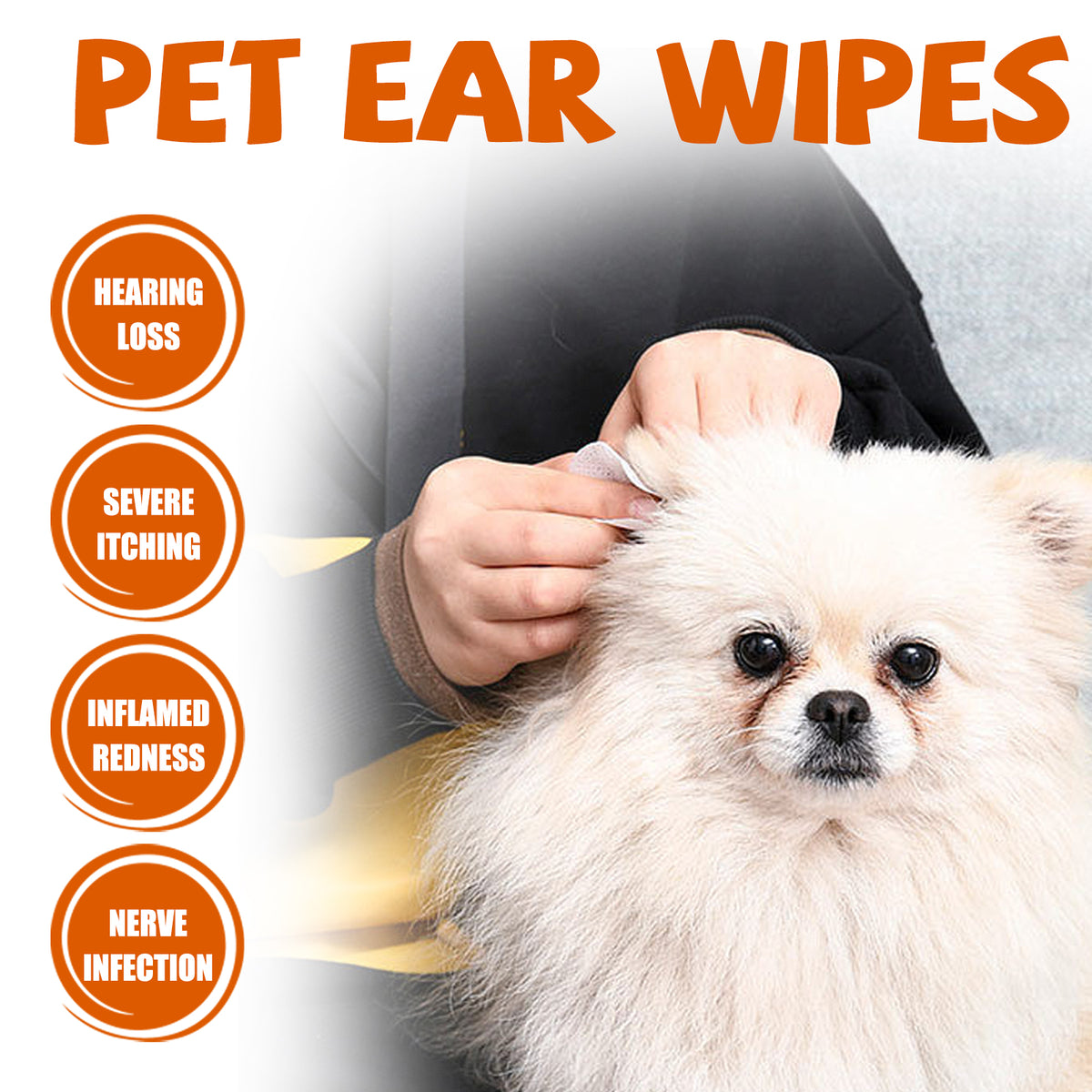 Yegbong Pet Ear Cleaning Wipes, 60 Pack