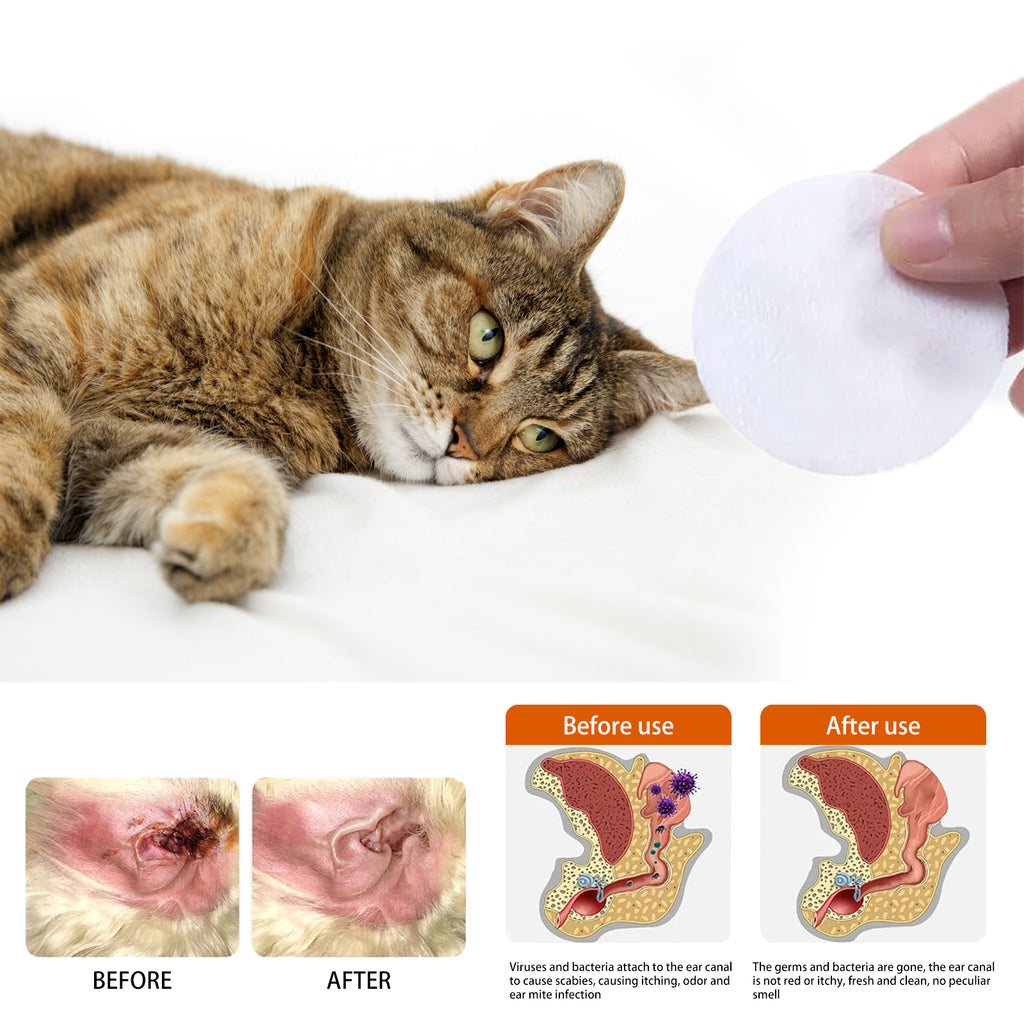 Yegbong Pet Ear Cleaning Wipes, 60 Pack