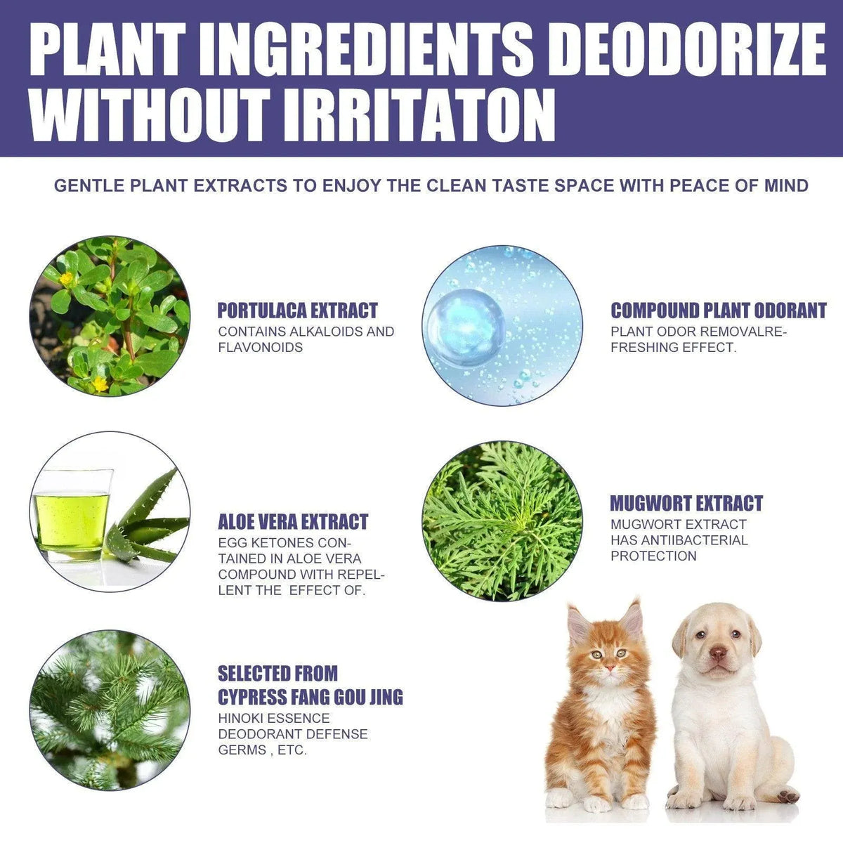 Pet Deodorising Spray for Bedding and Litter Areas, 60 ml