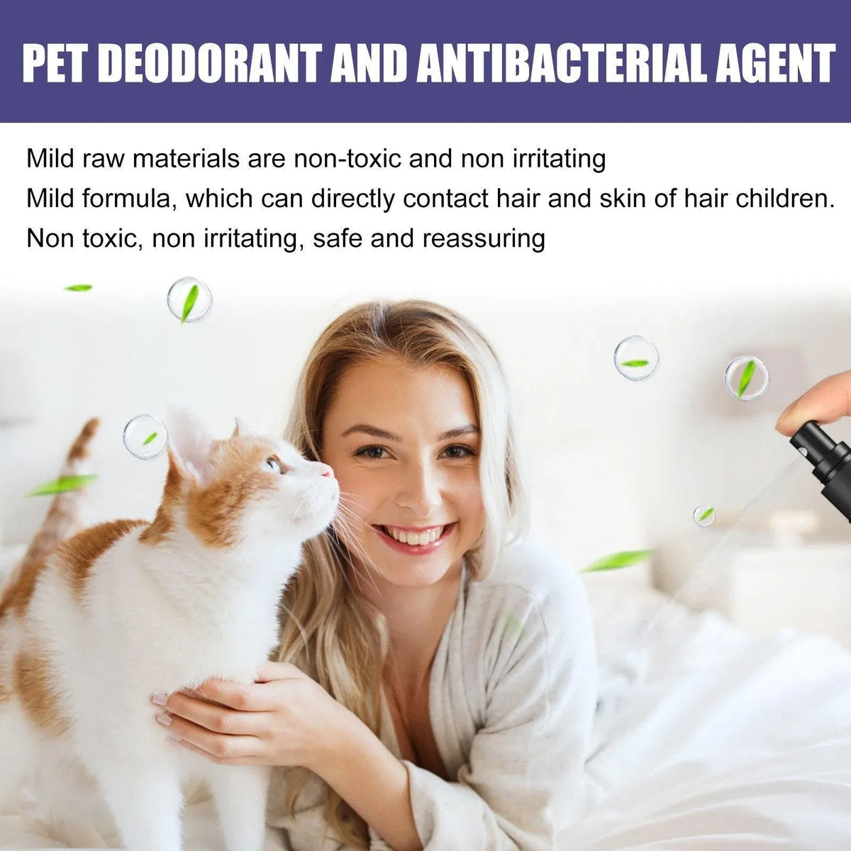 Pet Deodorising Spray for Bedding and Litter Areas, 60 ml