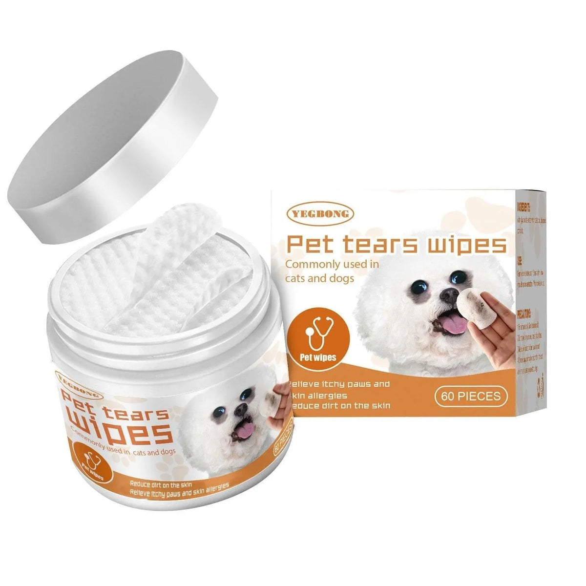 Pet Eye Cleaning Wipes, 60 Pack