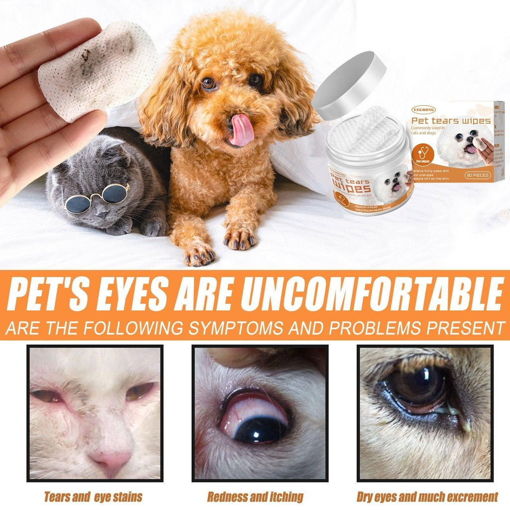 Pet Eye Cleaning Wipes, 60 Pack