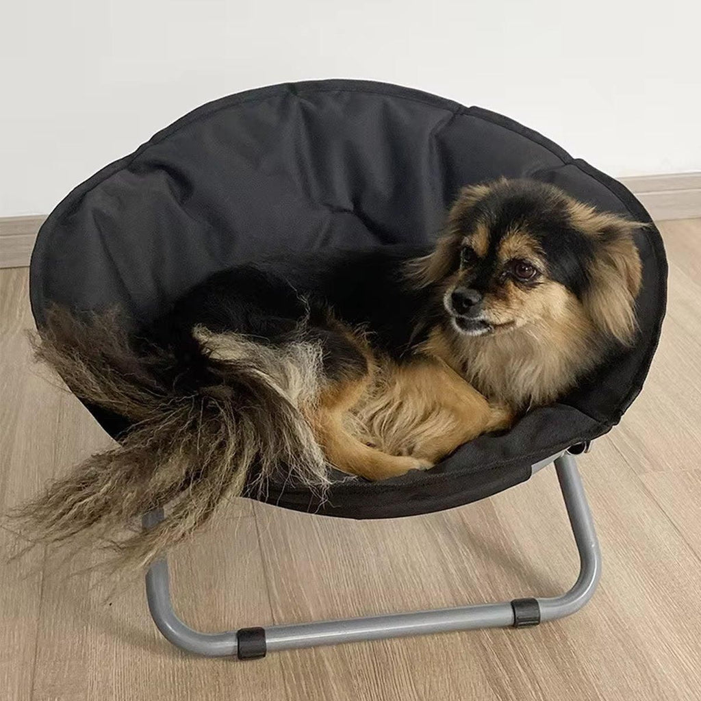 Folding Pet Bed Chair, Round, Grey