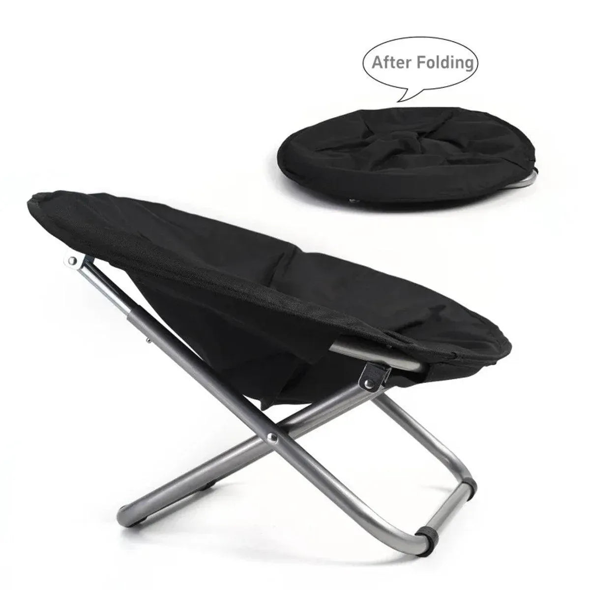 Folding Pet Bed Chair, Round, Grey