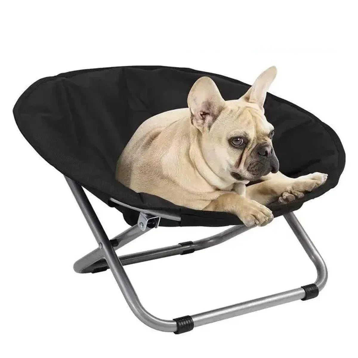 Folding Pet Bed Chair, Round, Grey