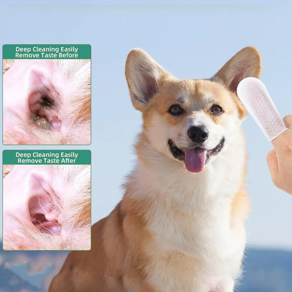 Pet Tooth Cleaning Finger Wipes, 20 Pack