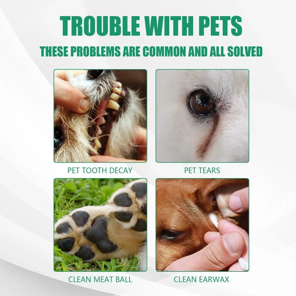 Pet Tooth Cleaning Finger Wipes, 20 Pack