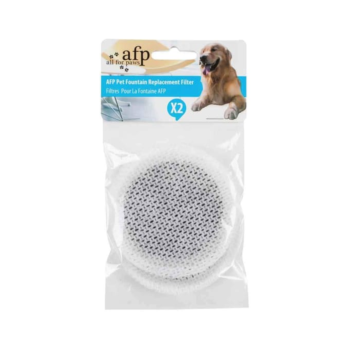 Original AFP Fountain Fresh replacement filter two-pack packaging on white.