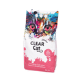 One original ClearCat Blanco Baby Powder scented clumping cat litter 5 litre package on white.
